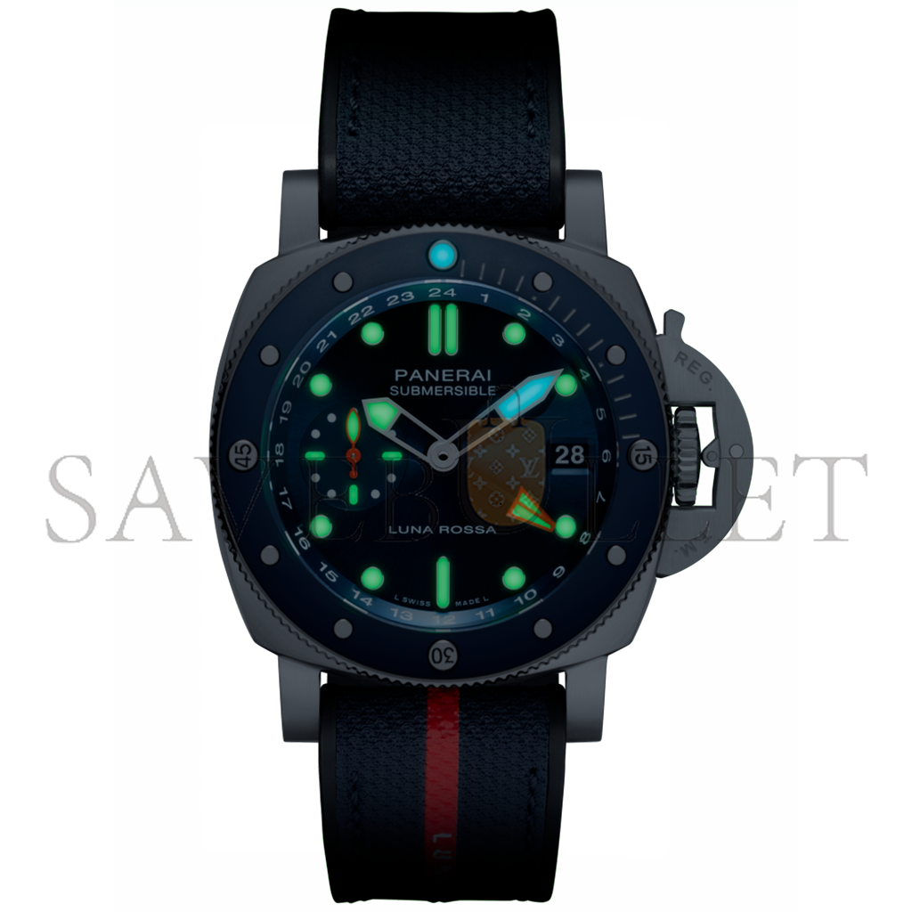 PANERAI SUBMERSIBLE GMT LUNA ROSSA TITANIO 42MM PAM01507